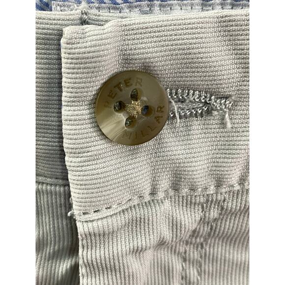 Peter Millar Light Khaki Shorts Size 35 Subtle Stripe Casual Wear -Stretch - - Picture 5 of 7